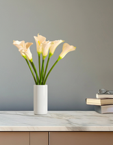 Artificial Calla Lily Flower Sticks (5 Sticks, 70 cm, White)